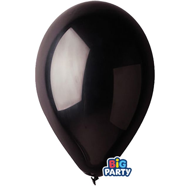 Palloncino - diametro 30 cm - lattice - nero - conf. 10 pezzi