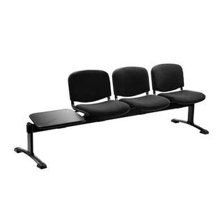 Panca 3 posti attesa Unisit Dado D53PT con tavolino - rivestimento Eco nero - D…