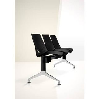 Panca 5 posti attesa Unisit Strike SK5P - schienale fisso - PPL nero SK5P/NE