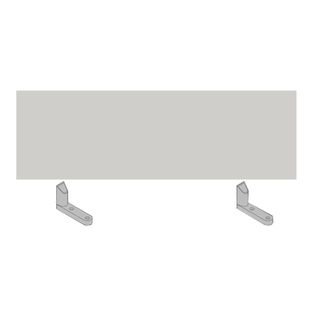 Pannello divisorio per scrivania multiple Agorà - 180 x 32 cm - bianco