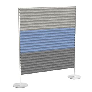 Pannello fonoassorbente Stripes - 120 x 140 cm - grigio chiaro/azzurro/grigio m…