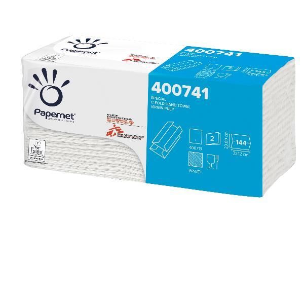 Papernet Special - Asciugamani - pura cellulosa - 144 fogli - piega a C - bianc…