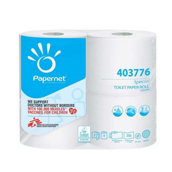 Papernet Special - Carta igienica - pura cellulosa - 350 fogli - rotolo - 38.5 …