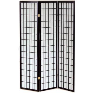 Paravento a 3 ante Serena Group in legno e carta di riso nero 130,5x178 cm NY10…