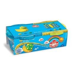 Pasta modellabile Didò Bis Glitter - 2 x 100 g nei colori giallo e azzurro - co…