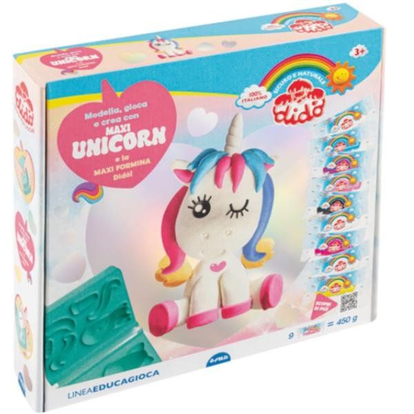 Pasta modellabile Didò modella gioca e crea con Maxi Unicorn - 450 g - F362700