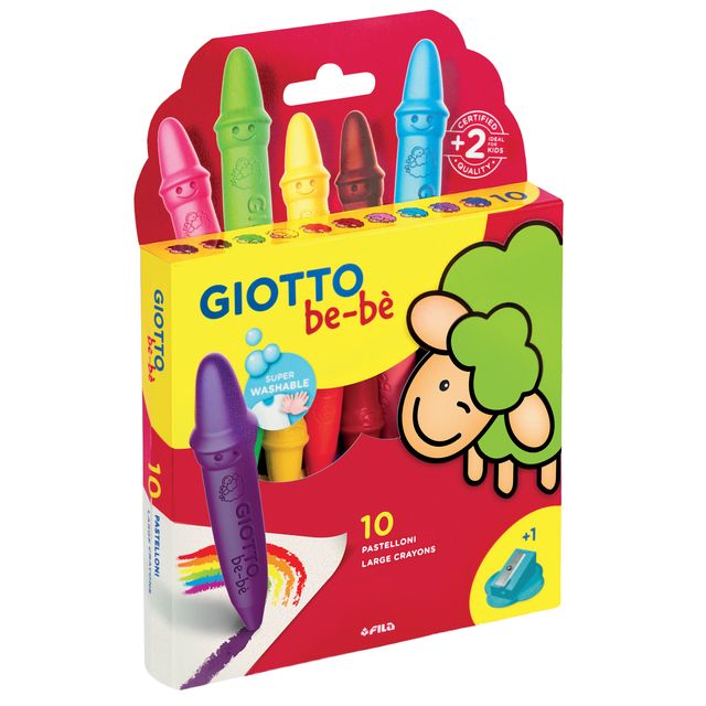 Pastelli cera super - lunghezza 7,5mm con Ø 11mm - colori assortiti - Giotto - …