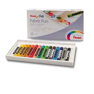 Pastelli per tessuto Fabric Fun - 15 colori assortiti - Pentel - astuccio 15 pa…