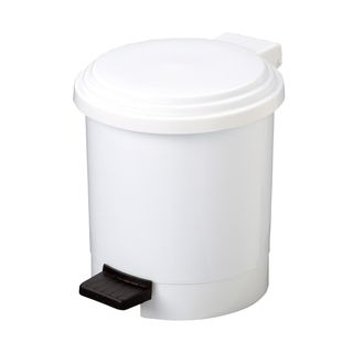 Pattumiera a pedale Ruf - PP - 6 L - diametro 22,5 cm - altezza 26,5 cm - bianc…