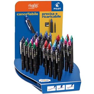 Penna Frixion Point Clicker - colori assortiti - Pilot - expo 60 pezzi