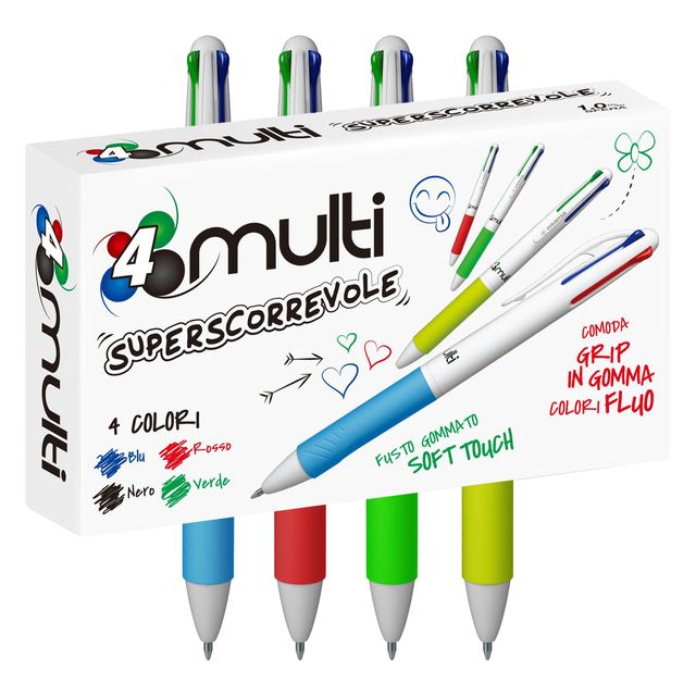 Penna a sfera 4 Multi Color - punta 1,00 mm - 4 colori - Osama