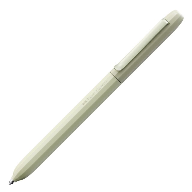 Penna a sfera Avori - punta M - fusto verde salvia - Faber-Castell