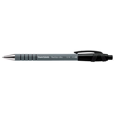 Penna a sfera a scatto Flexgrip Ultra - punta 1 mm - nero - Papermate