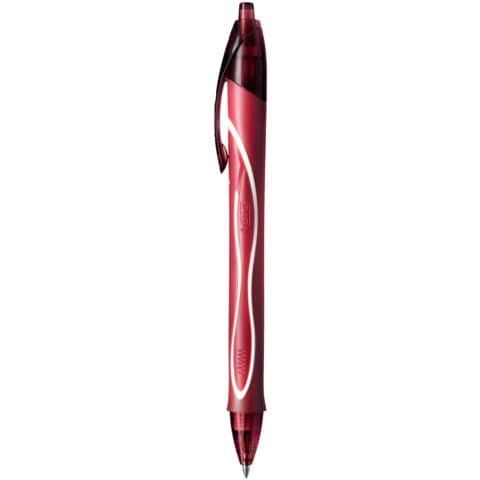 Penna a sfera a scatto Gelocity Quick Dry - punta 0,7mm - rosso - Bic - conf. 1…