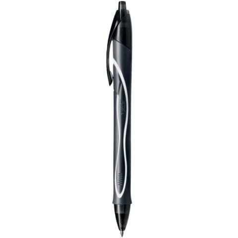 Penna a sfera a scatto Gelocity Quick Dry - punta 0,7mm - nero - Bic - conf. 12…