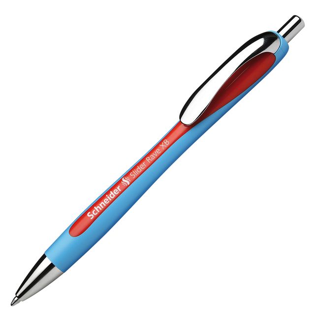 Penna a sfera a scatto Slider Rave - punta XB - rosso - Schneider
