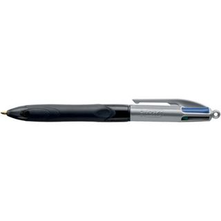 Penna a sfera a scatto multifunzione 4 Colors Grip Pro - punta 1,0mm - nero, bl…