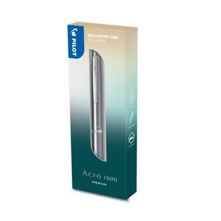 Penna a sfera scatto Acro 1000 - punta 1.0 mm - fusto argento - Pilot