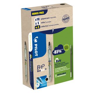 Penna a sfera scatto B2P Ecoball BeGreen - punta 1.0 mm - 10 refill B2P inclusi…