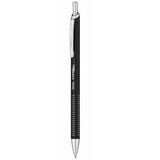 Penna roller EnerGel Metal Slim - punta 0,7 mm - fusto nero - Pentel