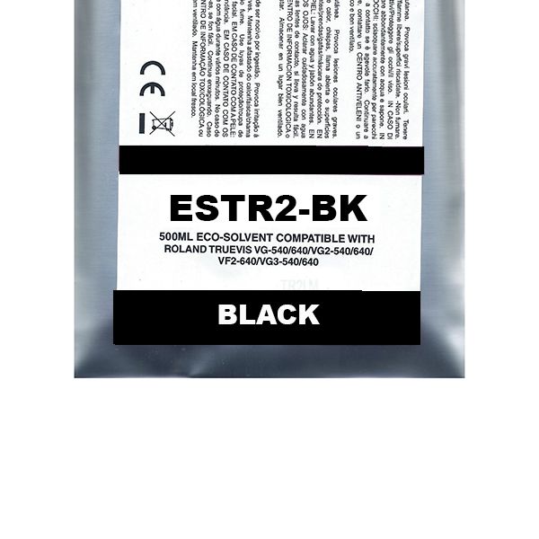 Black Pigment Eco-Solvent Ink Bag for Roland TrueVIS SG2,VG2,VF2,SG3,VG3#500ML