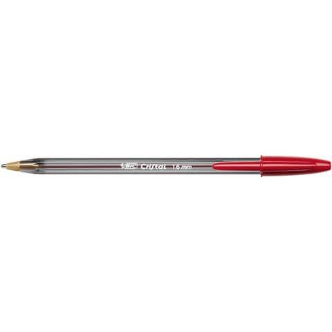 Penna sfera Cristal Large - punta 1,6 mm - rosso - Bic - conf. 50 pezzi