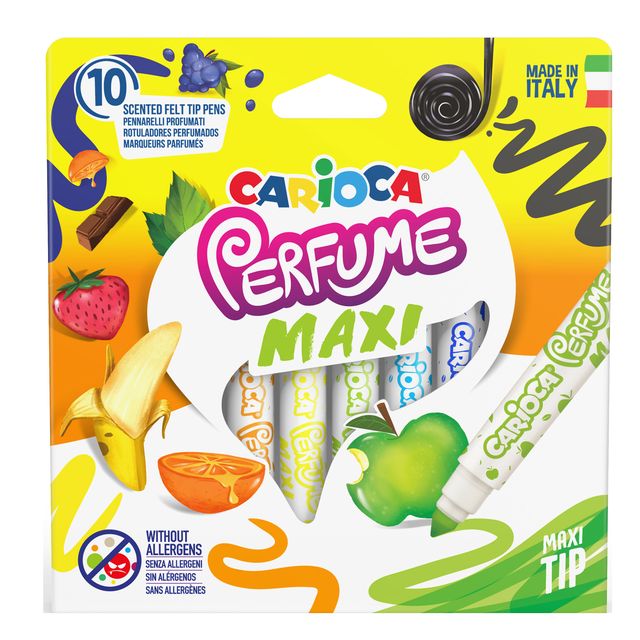 Pennarelli Perfume Maxi - punta 7,0mm - colori assortiti - Carioca - astuccio 1…