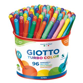 Pennarelli Turbo Color - punta ø2,8mm - colori assortiti - Giotto - barattolo 9…