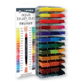 Pennarello Aqua Brush Duo - colori assortiti - Lyra - espositore 360 pezzi