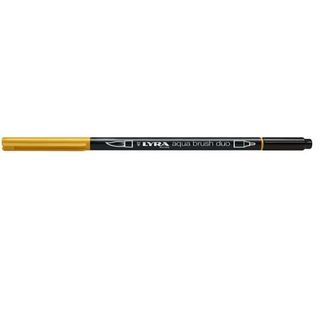 Pennarello Aqua Brush Duo - punte 2/4 mm - Terra di Siena naturale - Lyra