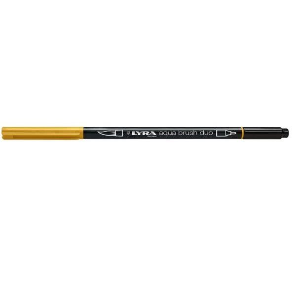 Pennarello Aqua Brush Duo - punte 2/4 mm - Terra di Siena naturale - Lyra