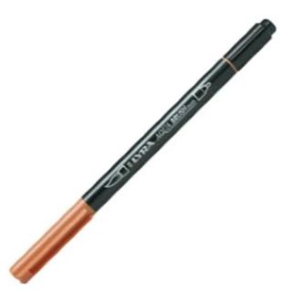 Pennarello Aqua Brush Duo - punte 2/4 mm - ocra bruciata - Lyra