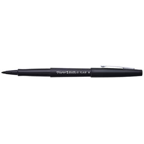 Pennarello Flair Nylon - punta feltro - 1,10mm - nero - Papermate