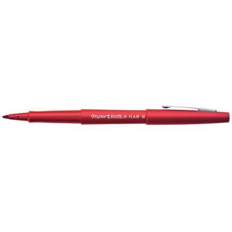 Pennarello Flair Nylon - punta feltro - 1,10mm - rosso - Papermate