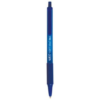 Penne a sfera a scatto Soft Feel - punta 1,0mm - blu - Bic - conf. 12 pezzi