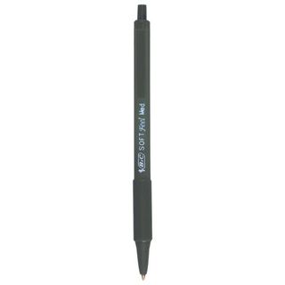 Penne a sfera a scatto Soft Feel - punta 1,0mm - nero - Bic - conf. 12 pezzi
