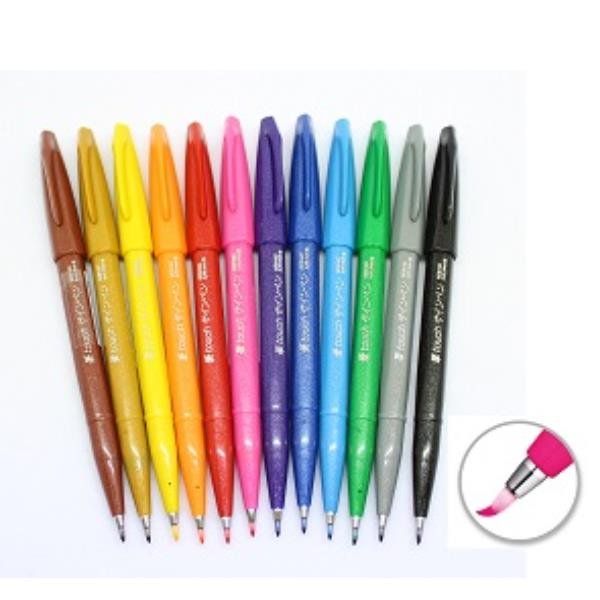 Pentel Arts Touch Sign Pen - Penna con punta a pennello - blu - inchiostro base…