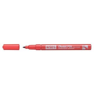 Pentel PEN N50 S - Marcatore - permanente - rosso - 1 mm - fine