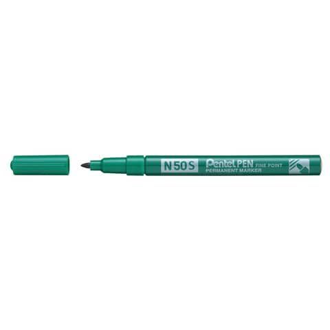 Pentel PEN N50 S - Marcatore - permanente - verde - 1 mm - fine