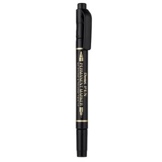 Pentel PEN N75W - Pennarello a due punte - permanente - nero - fine / extra fine