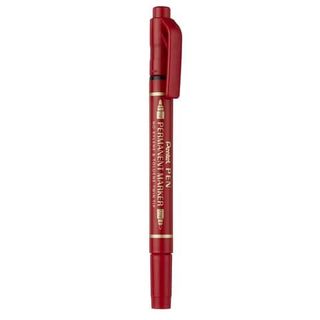 Pentel PEN N75W - Pennarello a due punte - permanente - rosso - fine / extra fi…
