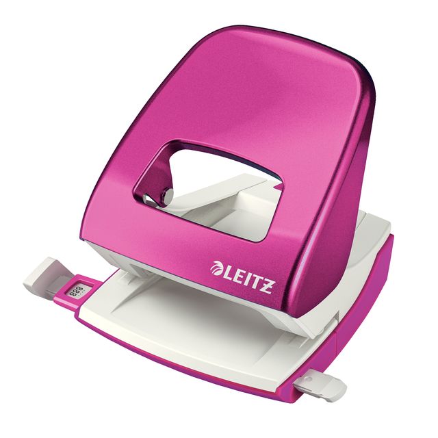 Perforatore 5008 New NeXXt WOW - passo 8 cm - max 30 fogli - 2 fori - fucsia me…