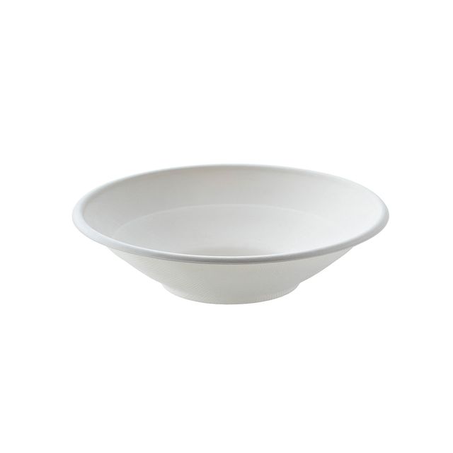 Piatto fondo monouso bio - rotondo - diametro 19,5 cm - 500 ml - cellulosa/cann…