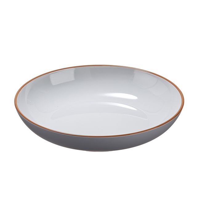 Piatto fondo rPET D22,2x4,4cm grigio Leone