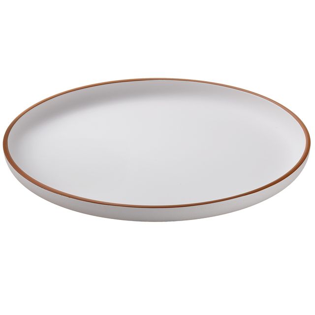Piatto piano rPET D27,5x2,2cm bianco Leone