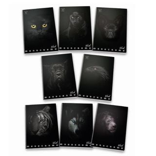Pigna Monocromo Black - Quaderno - graffettato - A4 - 18 fogli - righe