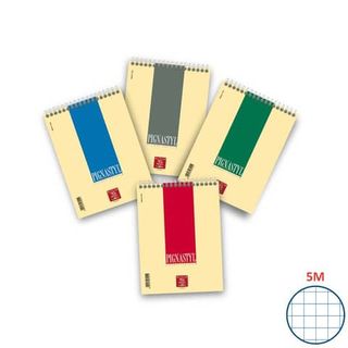 Pigna Pignastyl - Blocchetto - rilegatura a spirale - A5 - 60 fogli / 120 pagin…