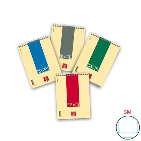 Pigna Pignastyl - Blocchetto - rilegatura a spirale - A5 - 60 fogli / 120 pagin…