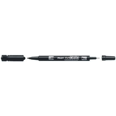 Pilot Begreen - Pennarello a due punte - permanente - nero - extra fine / fine …