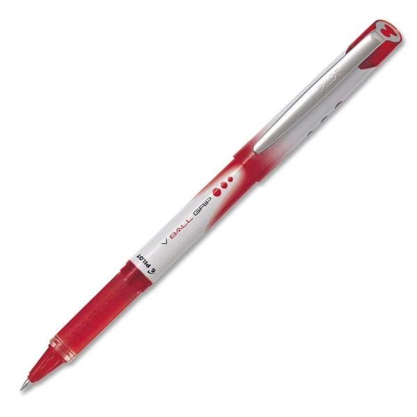 Pilot V Ball Grip - Penna a sfera - rosso - 1 mm - larga (pacchetto di 12)